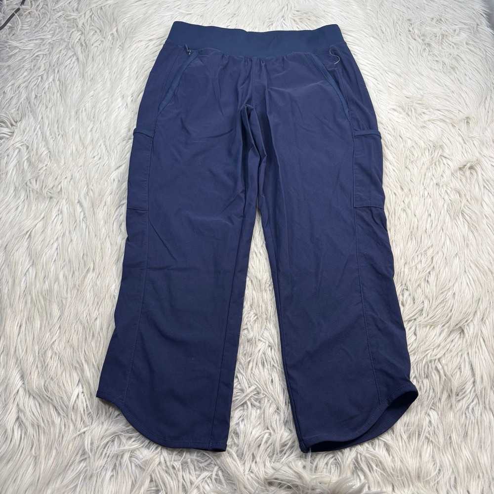 Columbia Women's S Navy Leslie Falls Capris Hiking Camping Granola Girl Outdoors